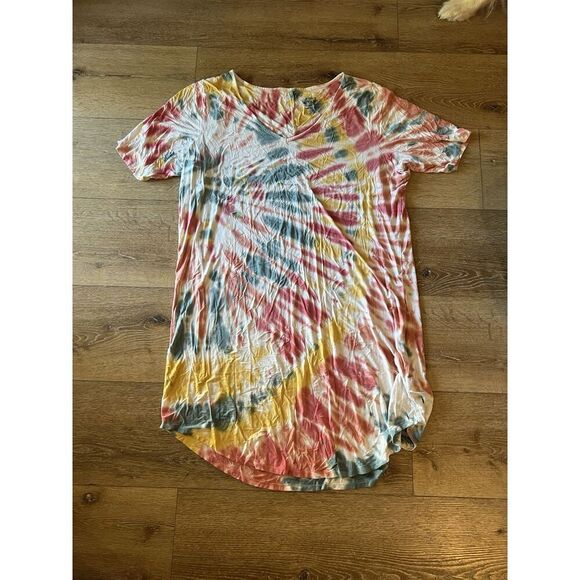 Torrid Womens Multicolor Tie Dye Short Sleeve Knit Shirt Dress Size 3 - Picture 1 of 3